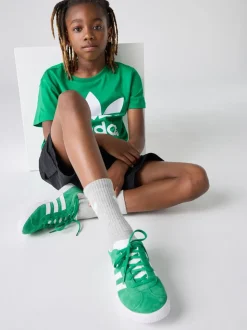 Vert/Blanc - adidas originals Junior Gazelle Trainers