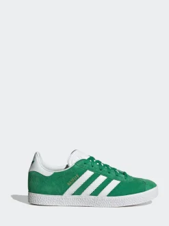 Vert/Blanc - adidas originals Junior Gazelle Trainers
