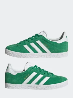 Vert/Blanc - adidas originals Junior Gazelle Trainers