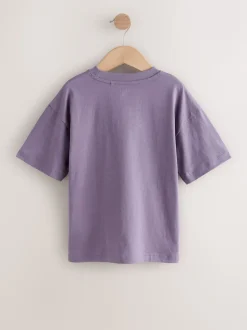 Vert/bleu/jaune/violet - Lot de 4 t-shirts à manches courtes (3-16 ans)