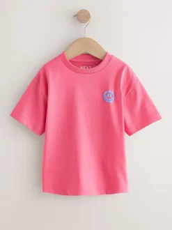 Vert/Charbon/Beige Sable/Rose/Marron - Lot de 5 petits T-shirts graphiques à manches courtes (3mois-7ans)