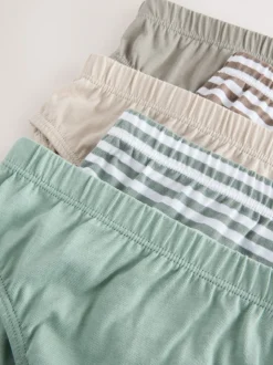 Vert/Écru Rayure - Paquet de slips 5 (1.5-16ans)