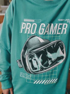Vert/Noir Pro Gamer - Lot de 2 pyjamas à manches longues (3-16ans)