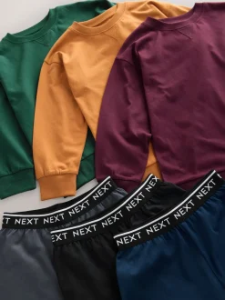 Vert/orange - Lot de 3 pyjamas à manches longues (3-16ans)