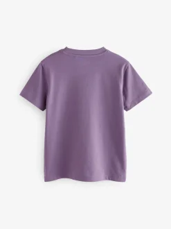 Vert/Rouge/Camel/Violet - Lot de 4 petits t-shirts graphiques à manches courtes (3-16ans)