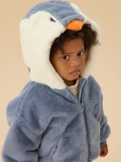 Veste à capuche MORI Penguin douillette zippée en fausse fourrure