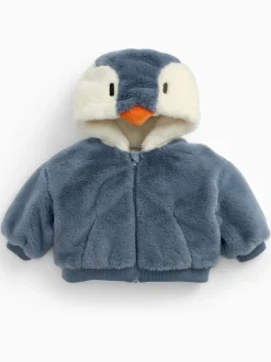 Veste à capuche MORI Penguin douillette zippée en fausse fourrure