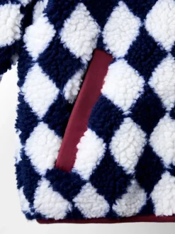 Veste en polaire JoJo Maman Bébé Harlequin à capuche