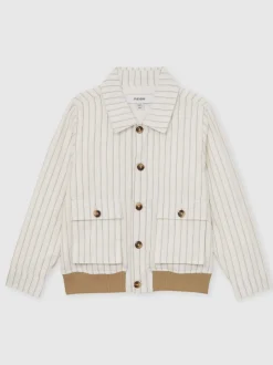 Veste Harrington en coton à fines rayures Reiss Easton