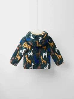 Veste JoJo Maman Bébé à damier en Borg à capuche