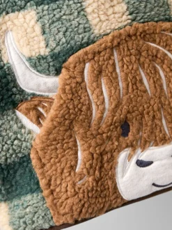 Veste JoJo Maman Bébé en peau de mouton à demi-fermeture éclair appliquée