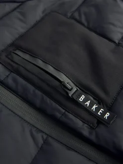 Veste matelassée noire Baker by Ted Baker en néoprène Résistant à la douche