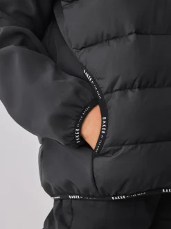 Veste matelassée noire Baker by Ted Baker en néoprène Résistant à la douche