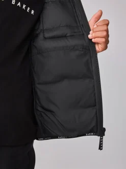 Veste matelassée noire Baker by Ted Baker en néoprène Résistant à la douche