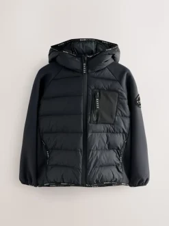 Veste matelassée noire Baker by Ted Baker en néoprène Résistant à la douche