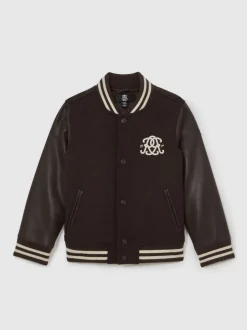 Veste universitaire décontractée à monogramme Reiss Miller Unisexe