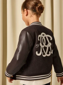 Veste universitaire décontractée à monogramme Reiss Miller Unisexe