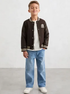 Veste universitaire décontractée à monogramme Reiss Miller Unisexe