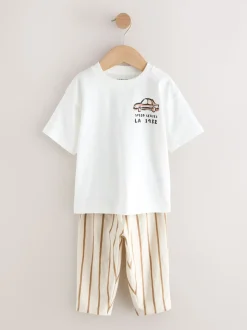 Véhicules bleu/noir/blanc - Manches courtes T-shirt & Survêtement Set 3 Pack (3mths-7yrs)