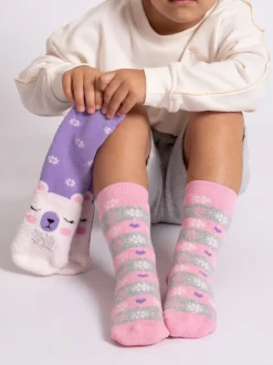 Violet - Paquet de chaussettes Totes Toasties Original 2 pour enfants
