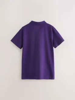 Violet - Polos en coton à manches courtes pour l'école, lot de 2 (3-16ans)
