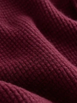 Violet prune - Polo en maille à col boutonné (3-16ans)