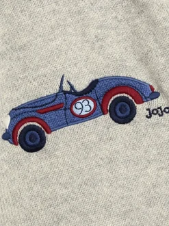 Voiture classique grise - Pull JoJo Maman Bébé Raglan Character