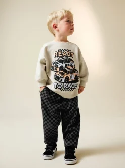 Voiture écrue - Ensemble Sweat-shirt et Joggings à Col rond (3mois7ans) (3mois7ans)