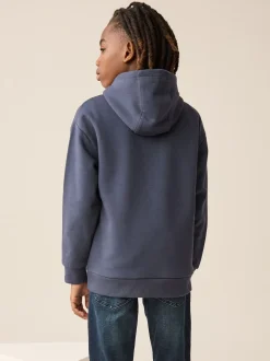 Voiture fluo bleu marine - Sweat à capuche adolescent imprimé graphique (3-16ans)