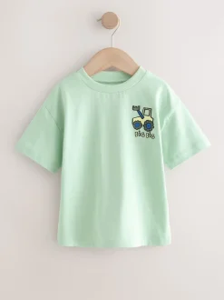 Voitures bleu/vert/rouge/orange/jaune - Lot de 5 petits T-shirts graphiques à manches courtes (3mois-7ans)