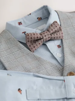 Vérification grise - Ensemble gilet, chemise, nœud et cravate (3mois-9ans)