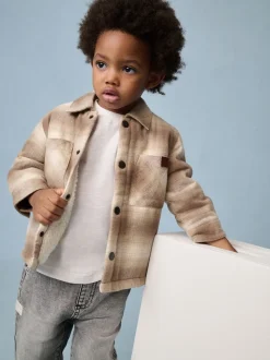 Vérification neutre - Veste-chemise à carreaux doublée de peau de mouton (3mois7ans)