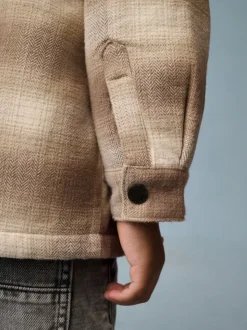 Vérification neutre - Veste-chemise à carreaux doublée de peau de mouton (3mois7ans)