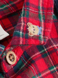 Vérification rouge - Chemises, Pantalons et Bretelles bébé Ensemble 3 pièces (0mois-2ans)