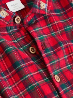 Vérification rouge - Chemises, Pantalons et Bretelles bébé Ensemble 3 pièces (0mois-2ans)