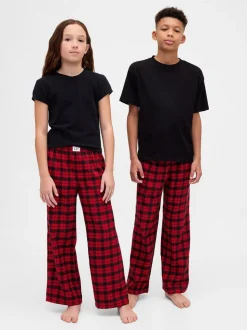 Vérification rouge/noir - Bas de pyjama Gap en flanelle assorti (5-13ans)