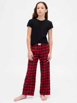 Vérification rouge/noir - Bas de pyjama Gap en flanelle assorti (5-13ans)