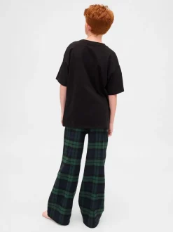 Vérification vert/marine - Bas de pyjama Gap en flanelle assorti (5-13ans)
