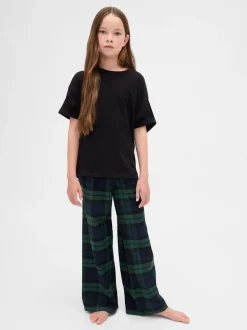 Vérification vert/marine - Bas de pyjama Gap en flanelle assorti (5-13ans)