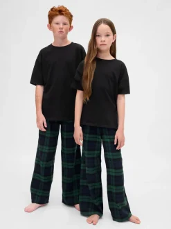 Vérification vert/marine - Bas de pyjama Gap en flanelle assorti (5-13ans)