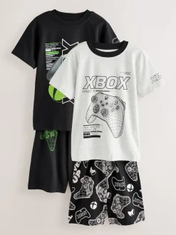 Xbox noir/gris - Lot de 2 Pyjamas courts sous licence (5-16ans)