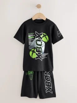 Xbox noir/gris - Lot de 2 Pyjamas courts sous licence (5-16ans)